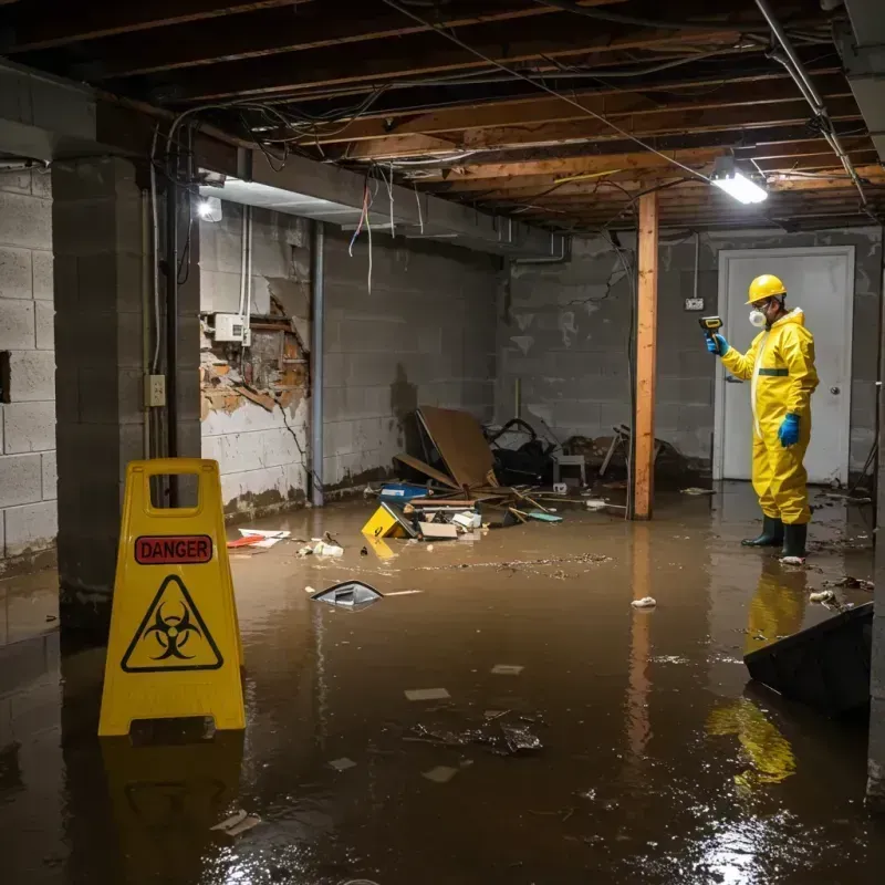 Flooded Basement Electrical Hazard in Red Lake Falls, MN Property